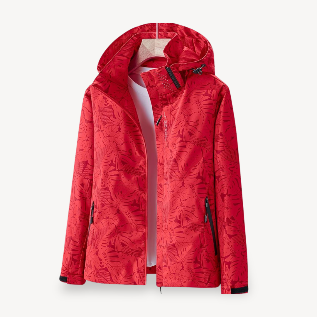 Waterproof Floral Women's Rain Jacket