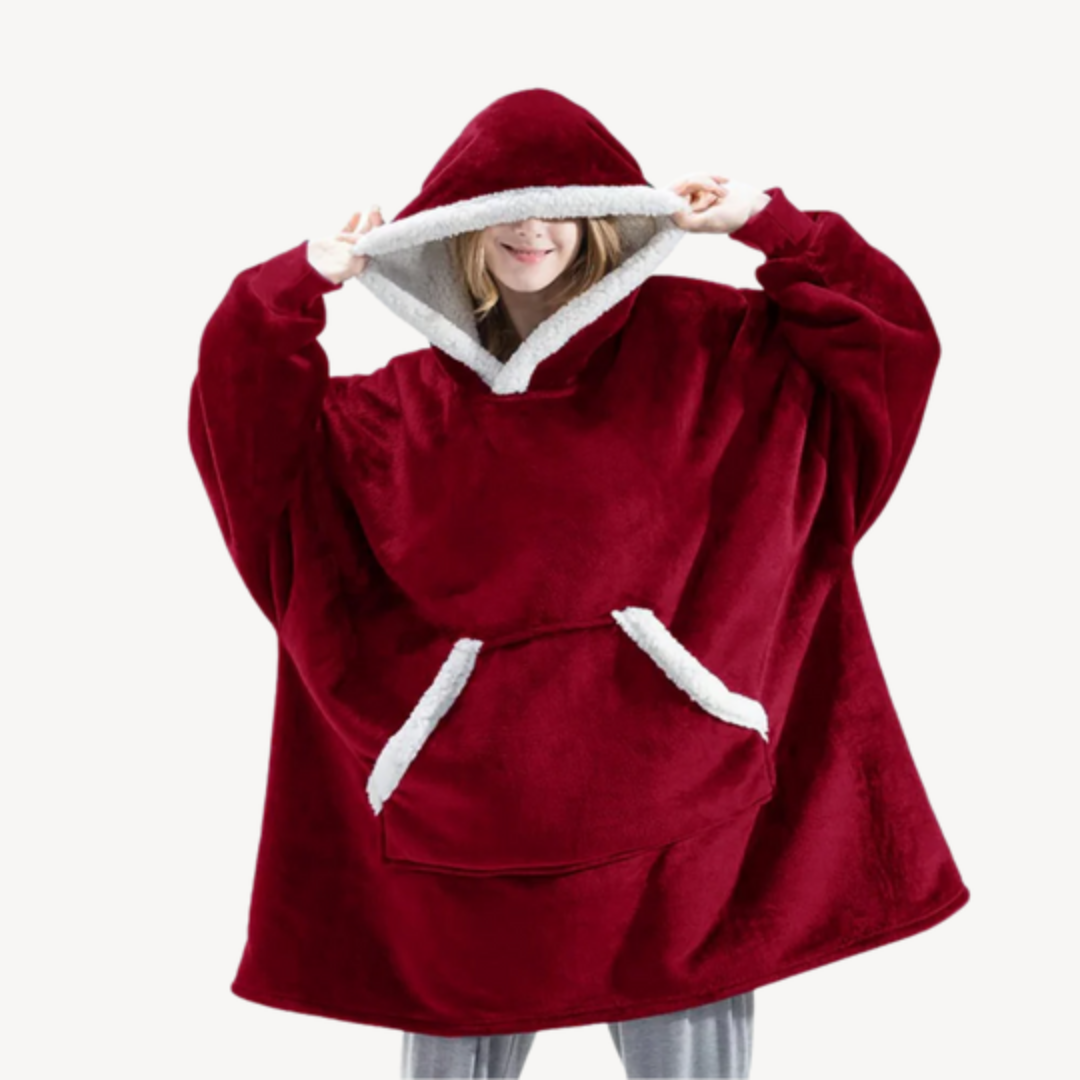 Large Colorful Hooded Throw Blanket