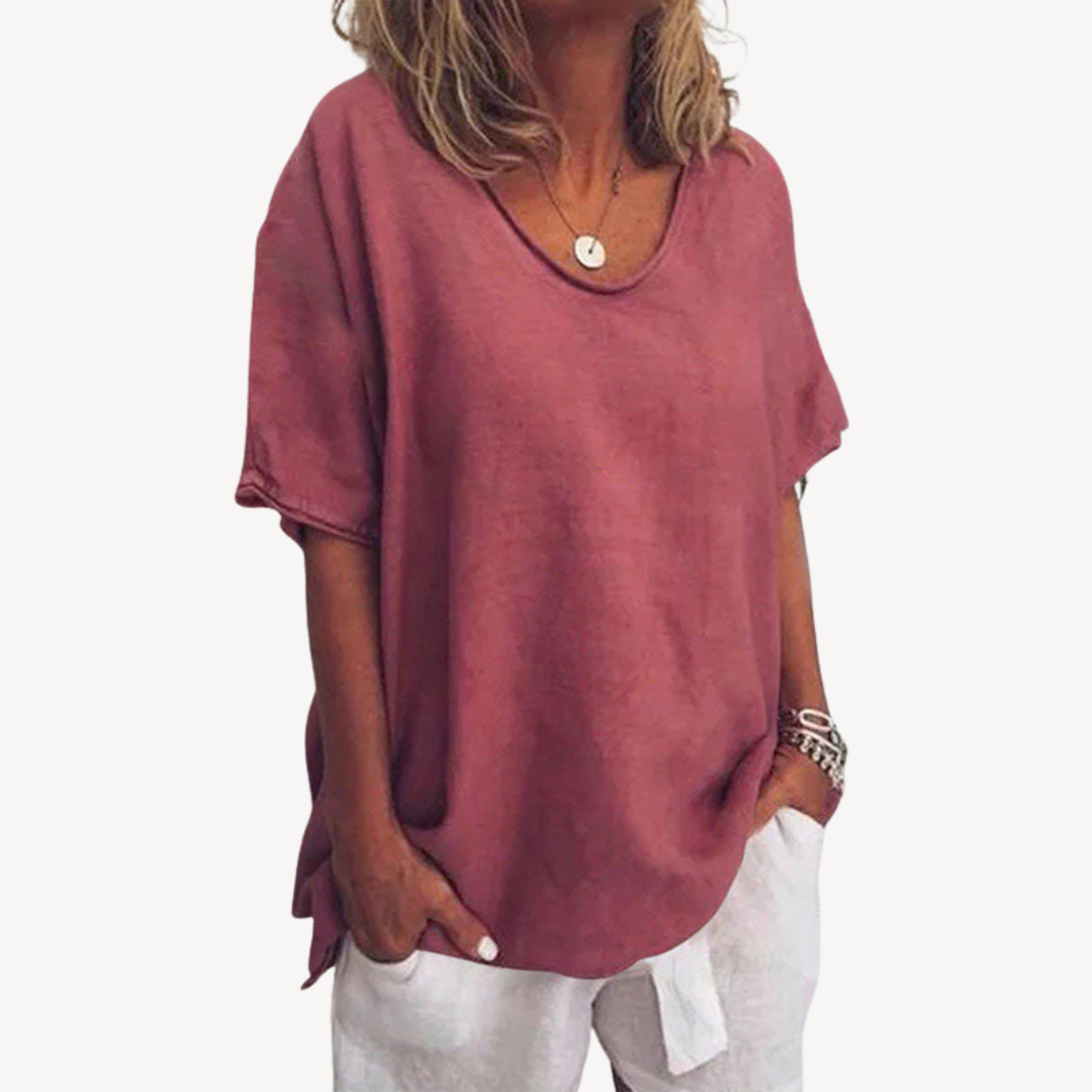 Relaxed Fit Cotton Women's Tee Shirt