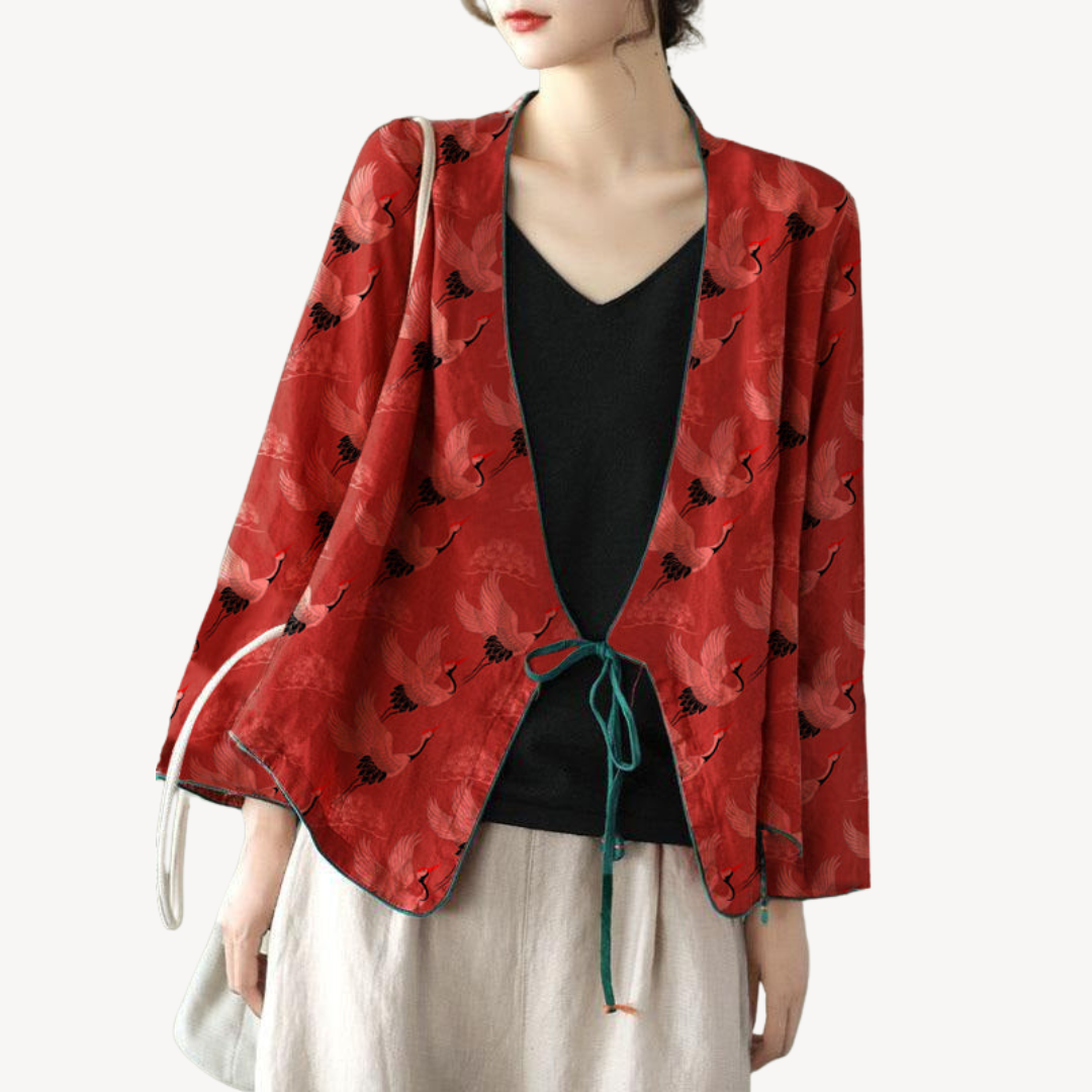 Ladies Floral Lightweight Kimono Coat