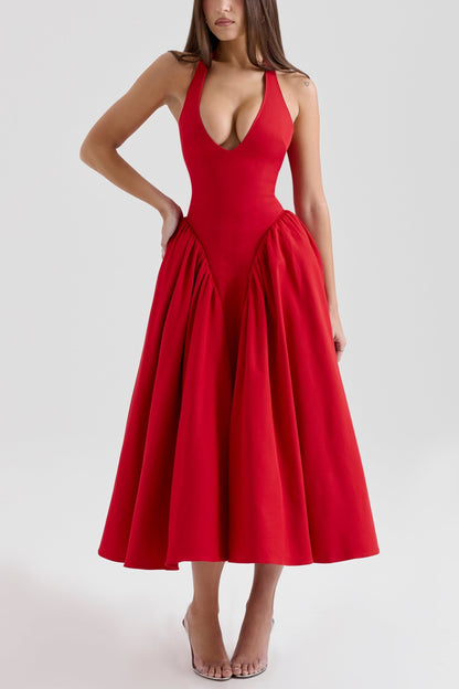 Rebecca | Fitted Halter Neck Summer Dress