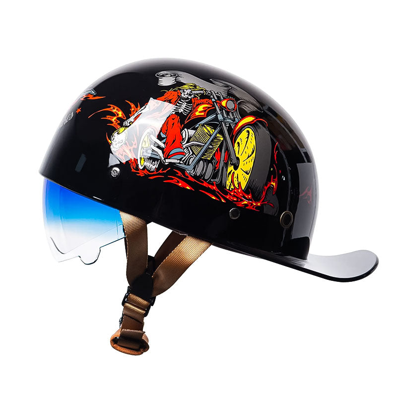 Tough Motorcycle Bike Helmet Safe ABS Shield