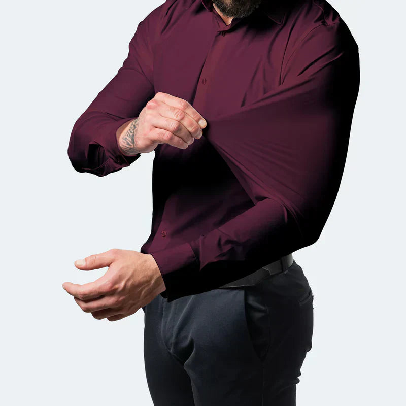 Men's Slim Fit Dress Shirt - Easy Iron, Stretchy & Comfortable
