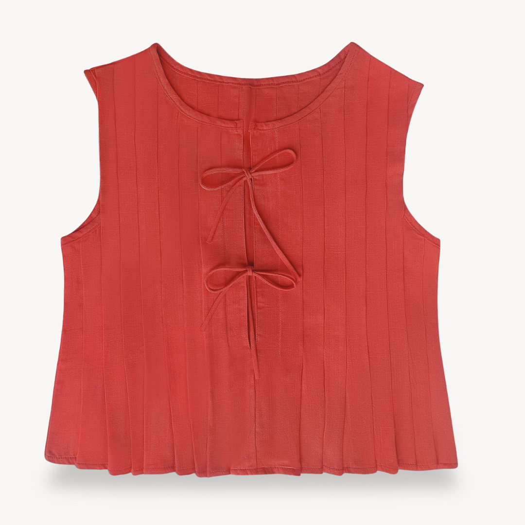 Relaxed Fit Linen Peasant Blouse