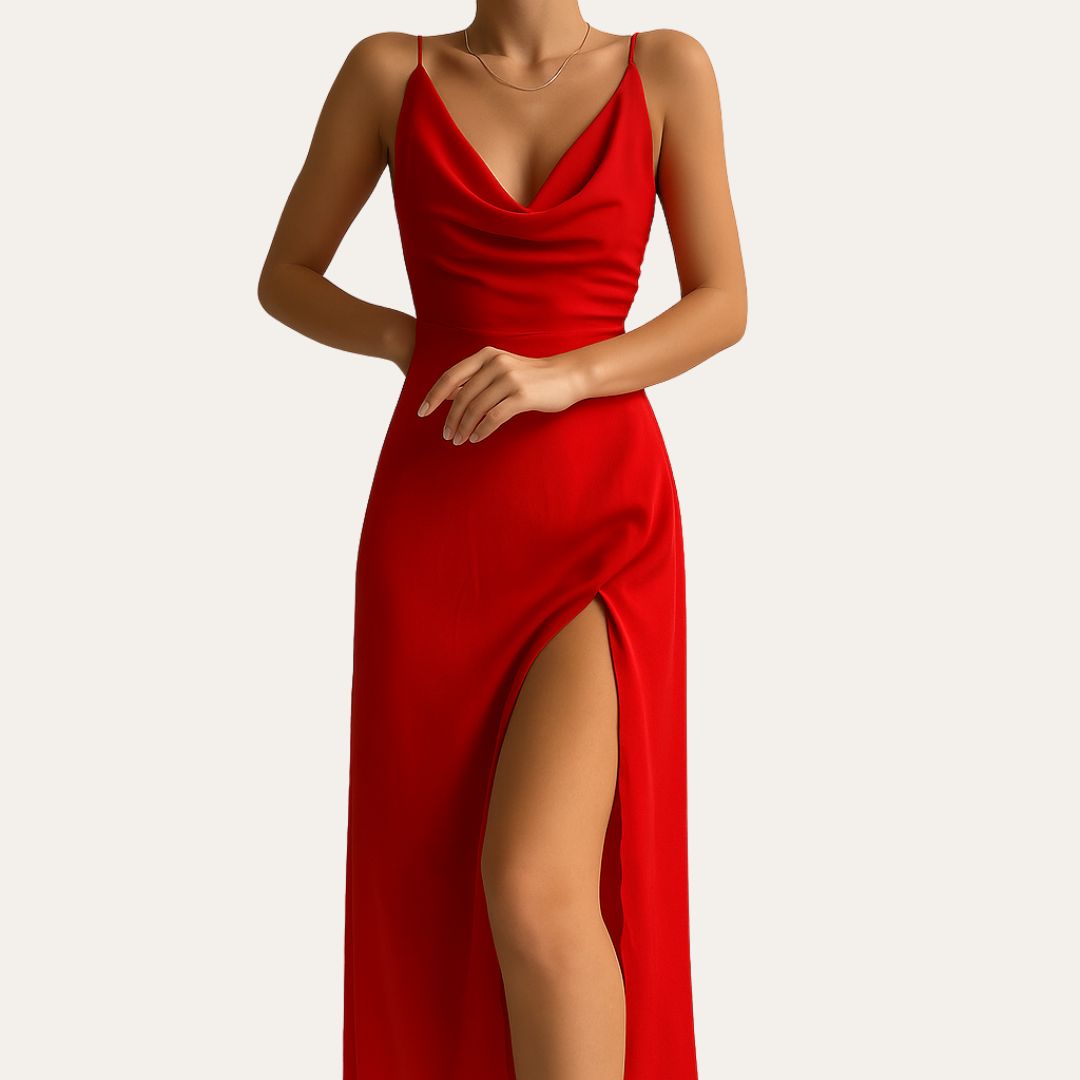 Ladies' Chic Formal V-Neck Gown