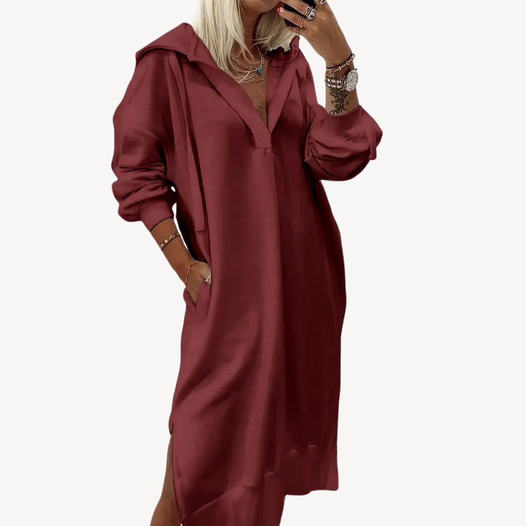 Ladies' Hooded Sweat Dress - OutfitLondon