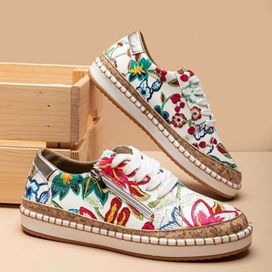 Fashionable Greek Blossom Sneakers - OutfitLondon