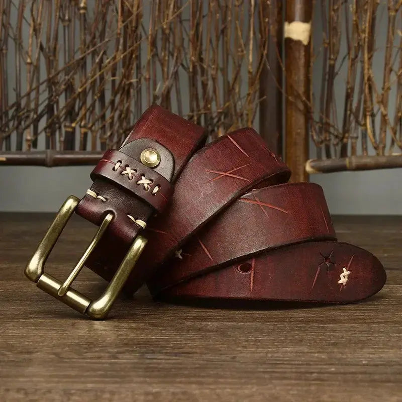 Genuine Brown Leather Waist Belt