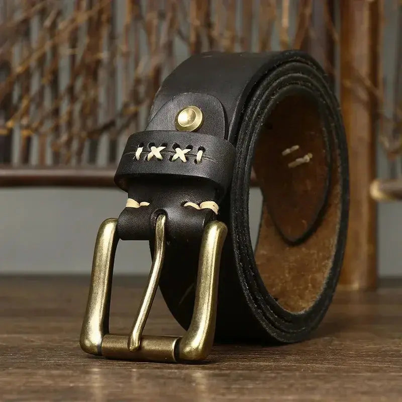 Genuine Brown Leather Waist Belt
