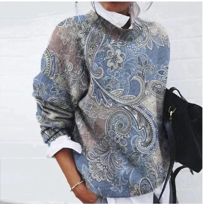 Elegant Graphic Knit Sweater