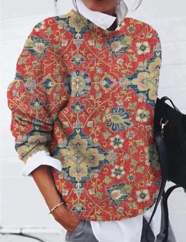 Elegant Graphic Knit Sweater