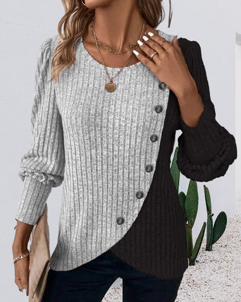 Soft Warm Cable Knit Sweater with Buttons