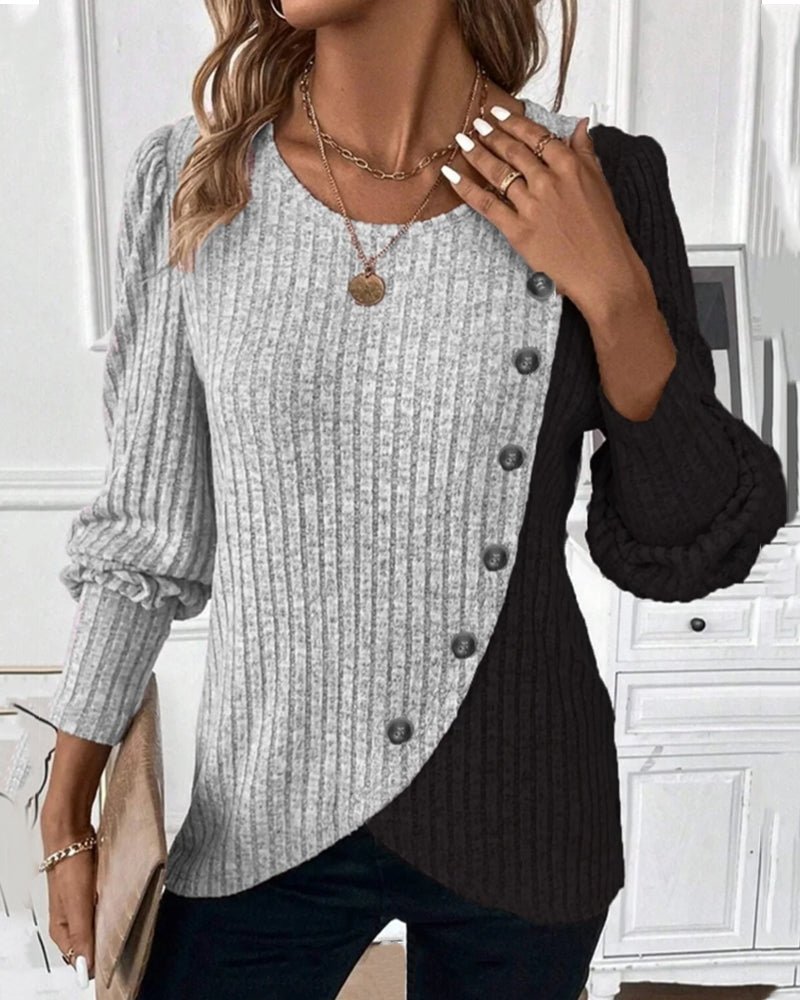 Soft Warm Cable Knit Sweater with Buttons