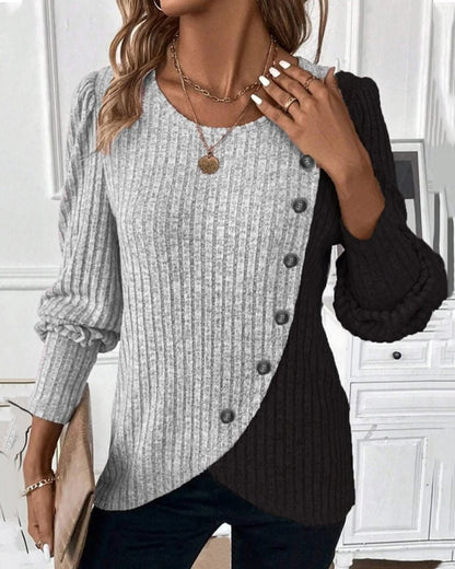 Soft Warm Cable Knit Sweater with Buttons
