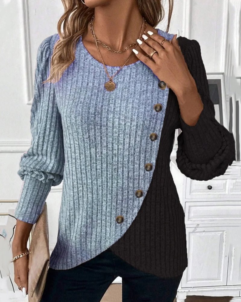 Soft Warm Cable Knit Sweater with Buttons