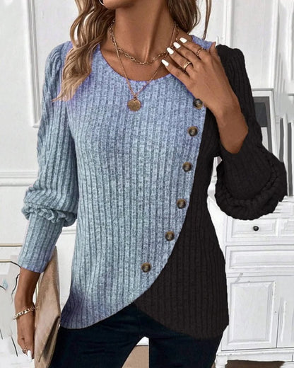 Soft Warm Cable Knit Sweater with Buttons