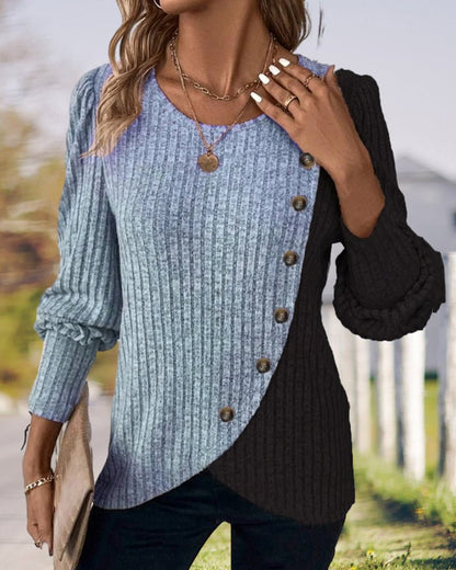 Soft Warm Cable Knit Sweater with Buttons