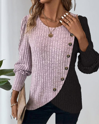 Soft Warm Cable Knit Sweater with Buttons