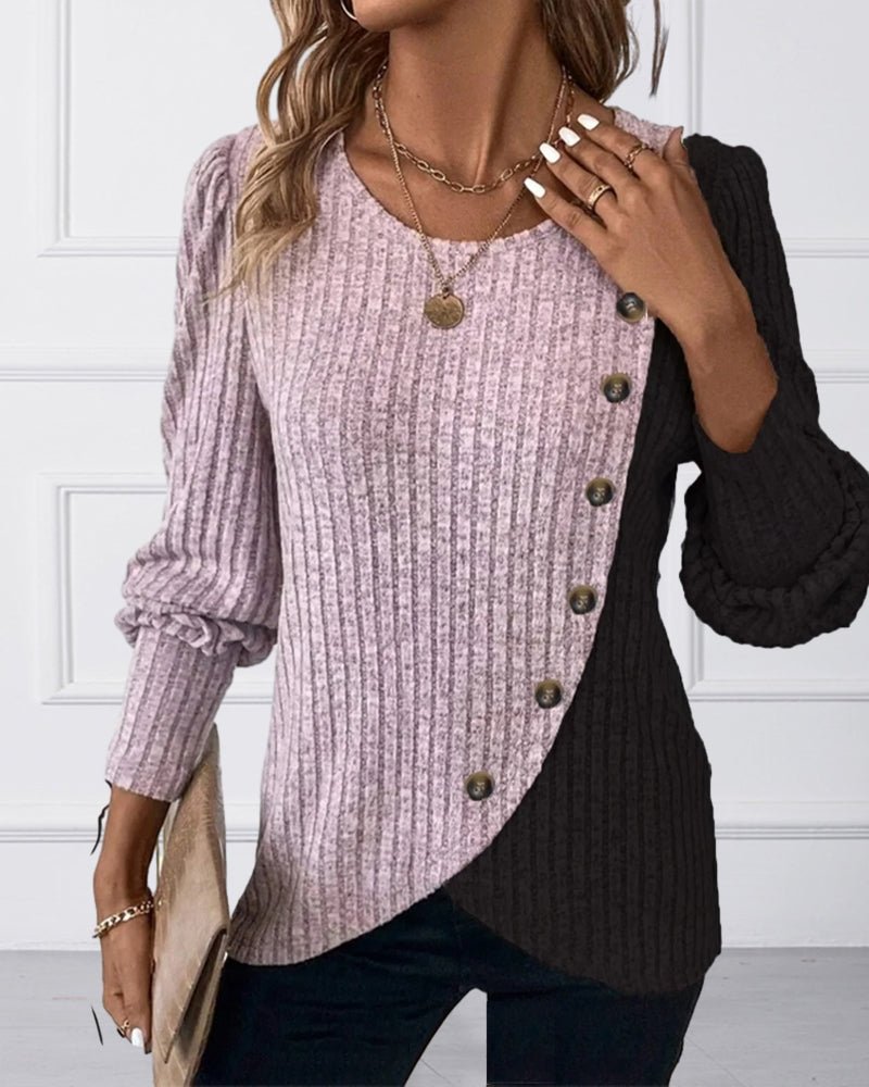Soft Warm Cable Knit Sweater with Buttons
