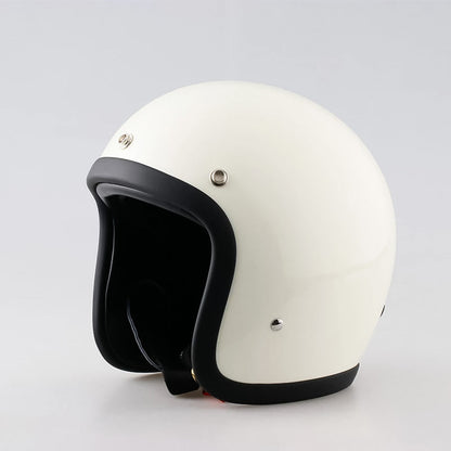 Retro Style Motorcycle Helmet DOT Approved