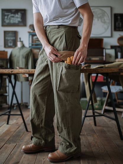 Roberta | Relaxed Fit Herringbone Twill Field Pants