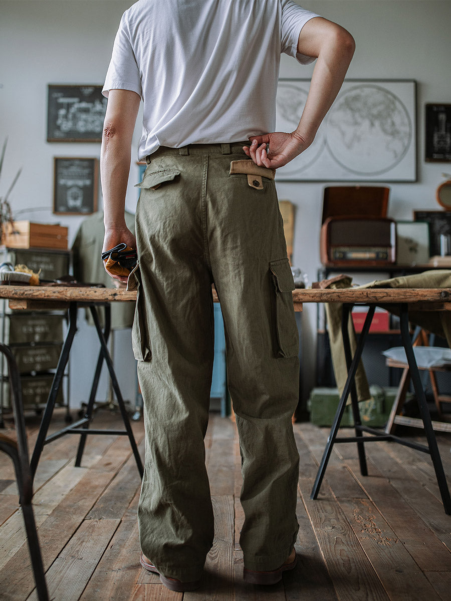 Roberta | Relaxed Fit Herringbone Twill Field Pants