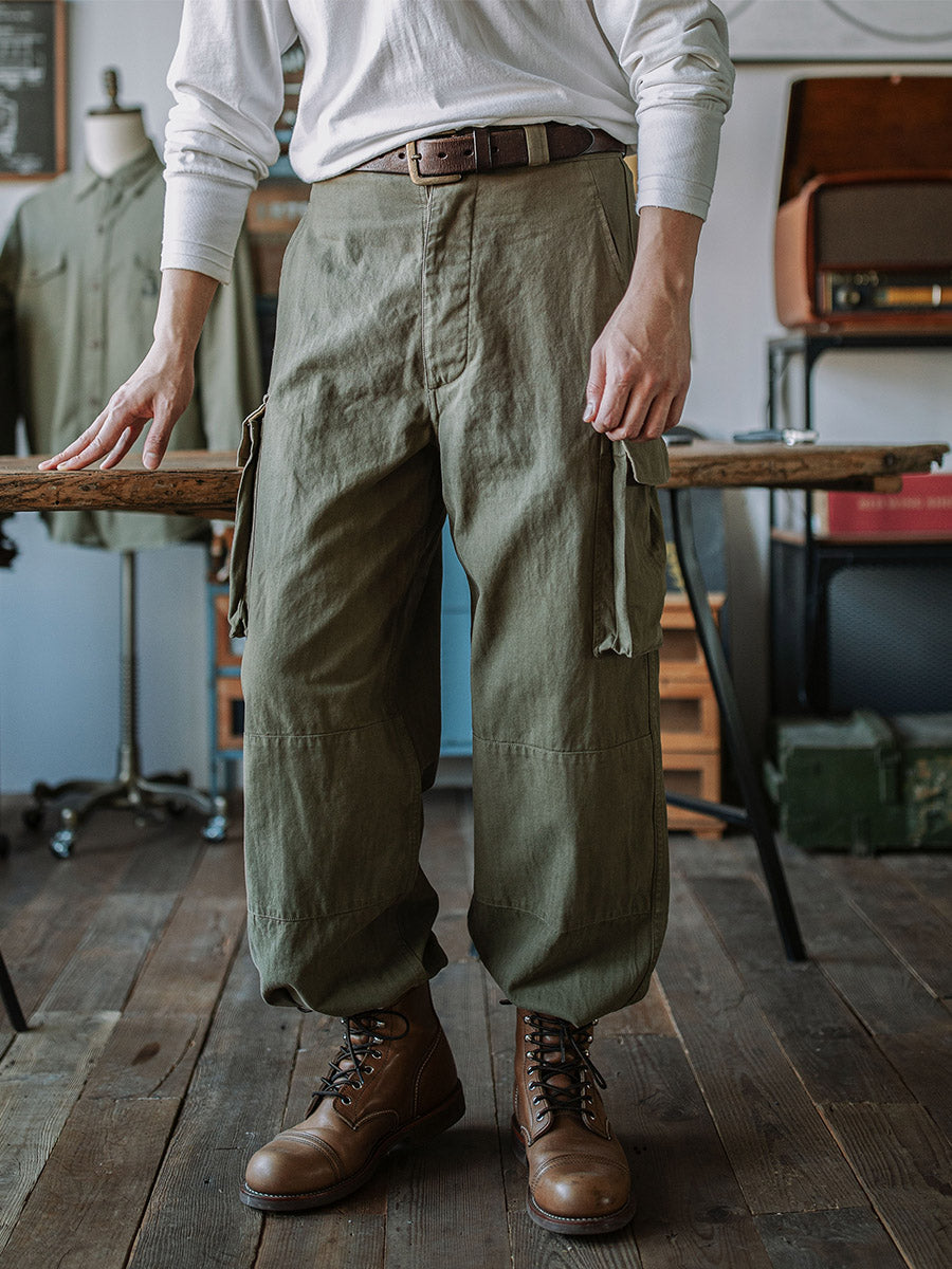 Roberta | Relaxed Fit Herringbone Twill Field Pants
