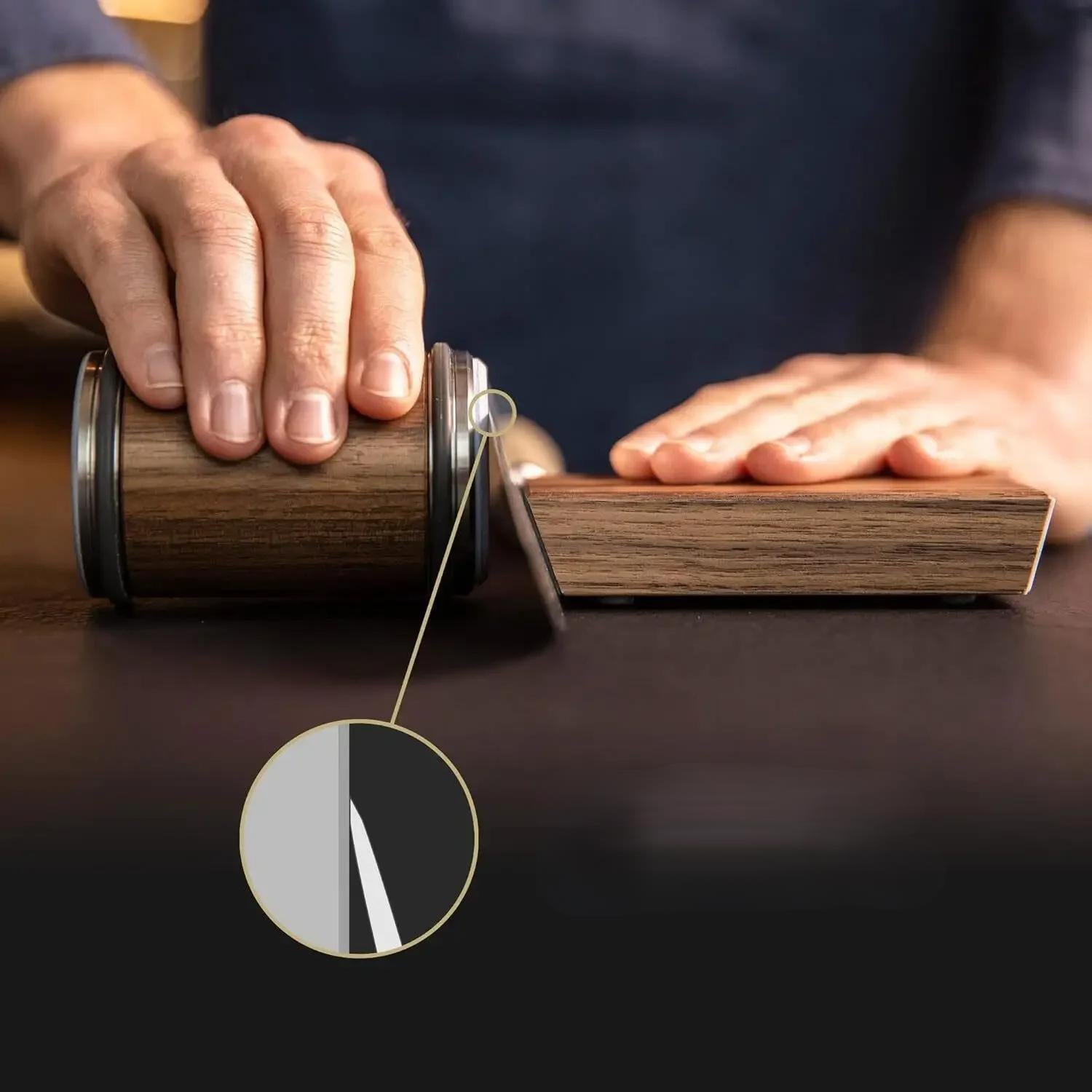 Easy Use Dual Angle Knife Sharpener with Magnetic Strip - OutfitLondon