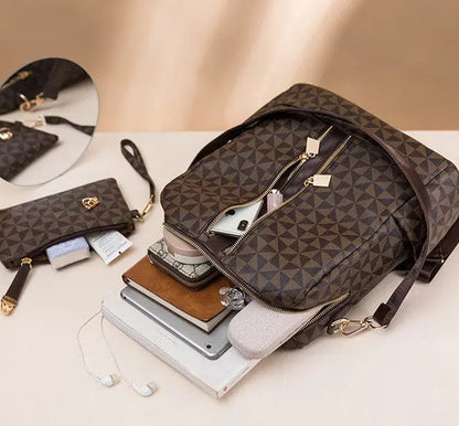 Practical Convertible Backpack Tote with Clutch