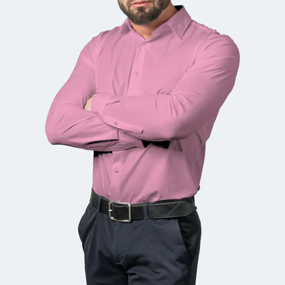 Men's Slim Fit Dress Shirt - Easy Iron, Stretchy & Comfortable