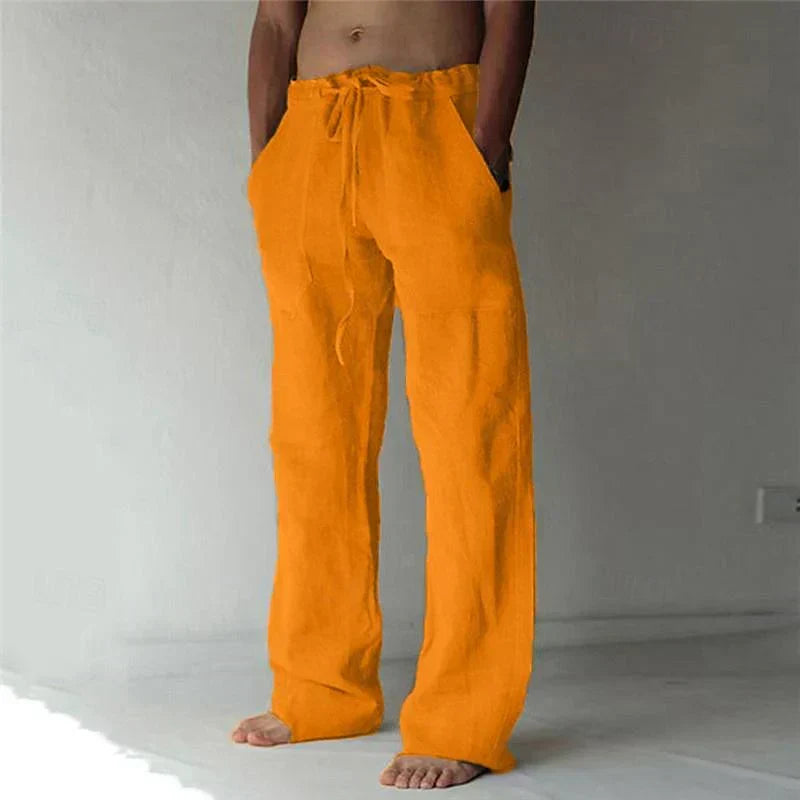 Relaxed Fit Mens Elastic Waist Pants