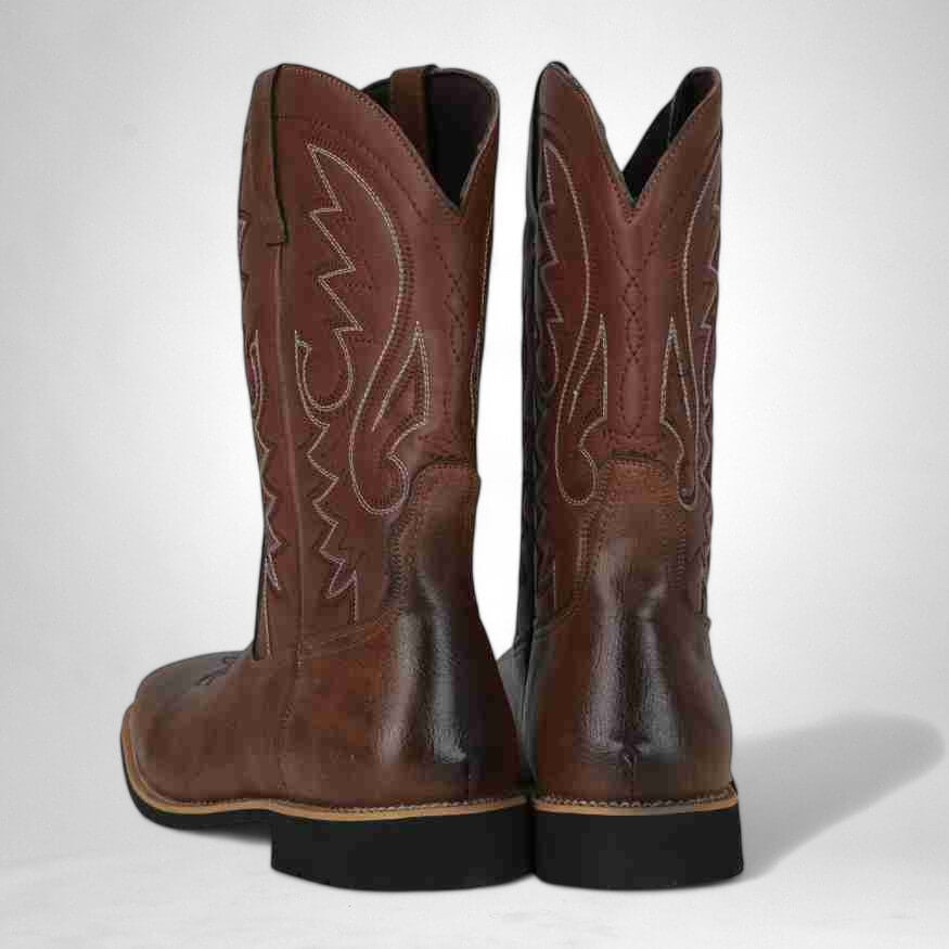 Tough Genuine Leather Cowboy Boots