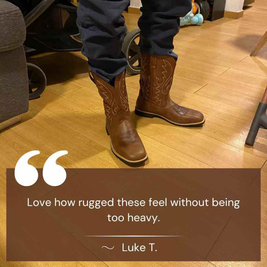 Tough Genuine Leather Cowboy Boots