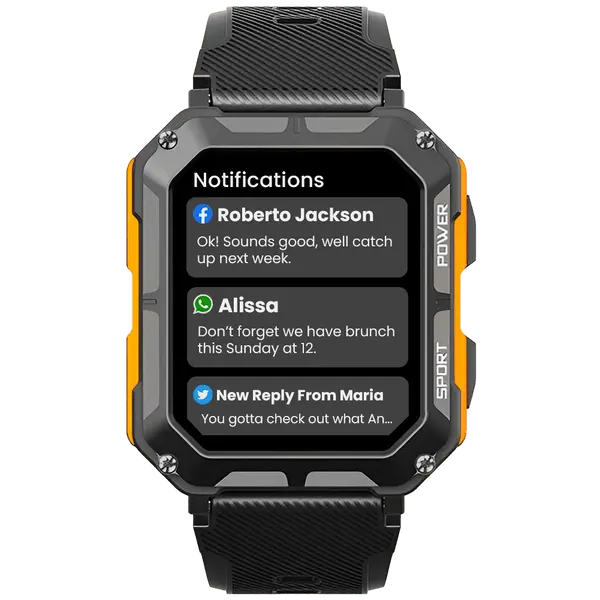 Tough Fitness Watch with Heart Rate and Step Counter