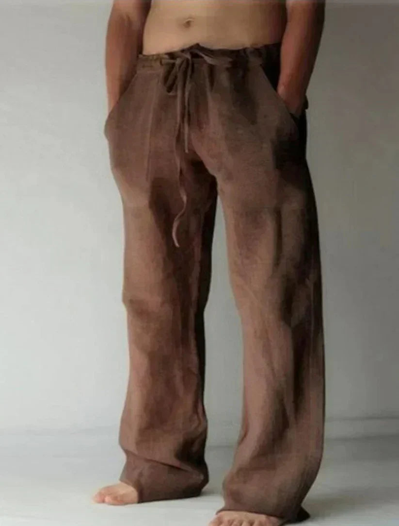 Relaxed Fit Mens Elastic Waist Pants