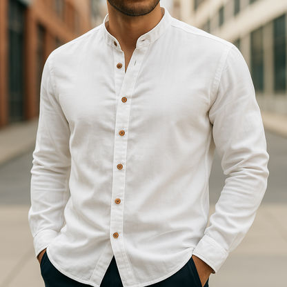 Ryan | Relaxed Fit Linen Cotton Men's T-Shirt