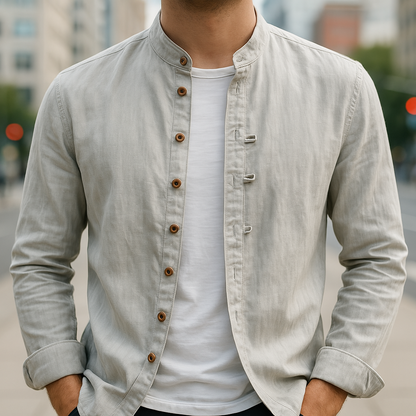 Ryan | Relaxed Fit Linen Cotton Men's T-Shirt