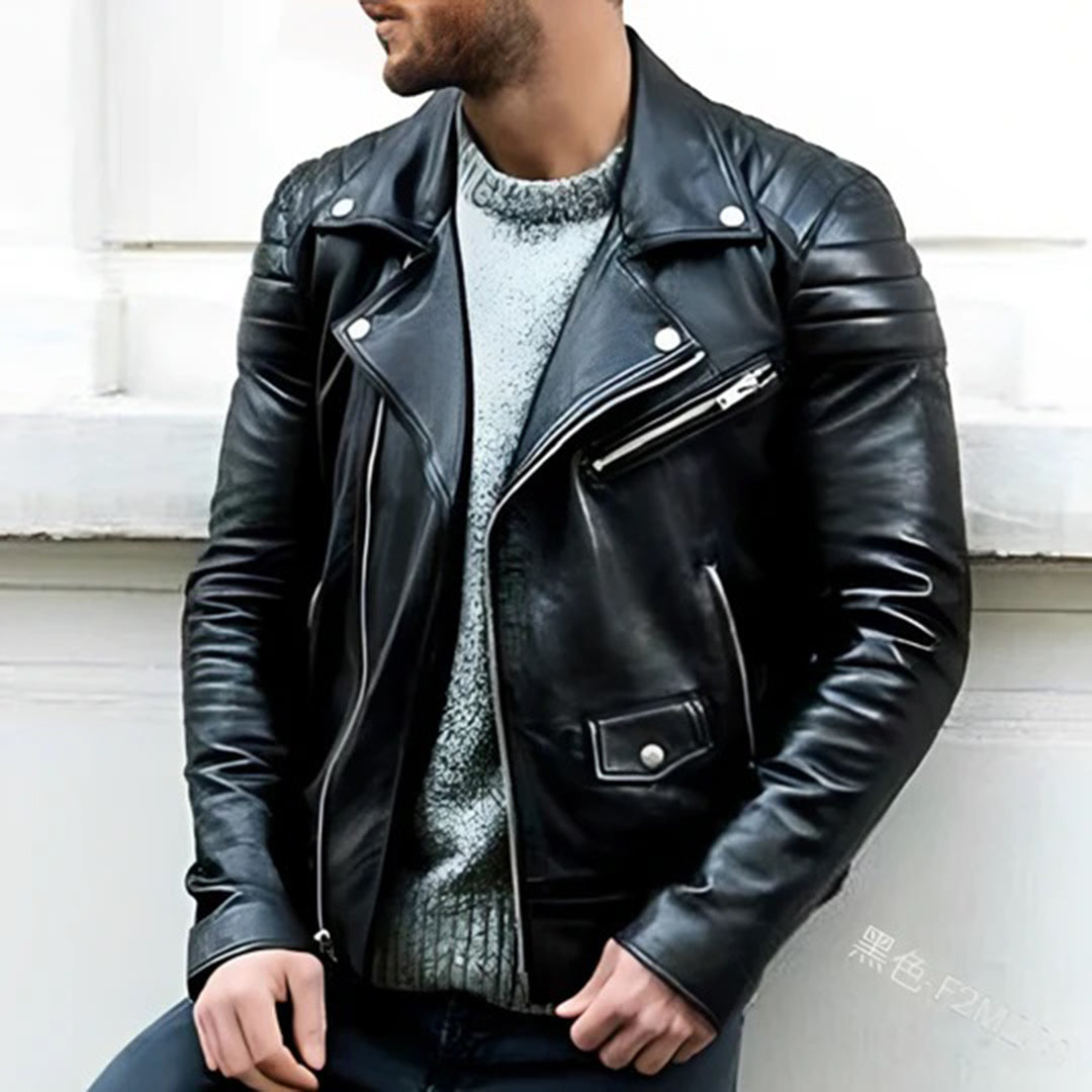 Classic Brown Motorcycle Jacket - OutfitLondon
