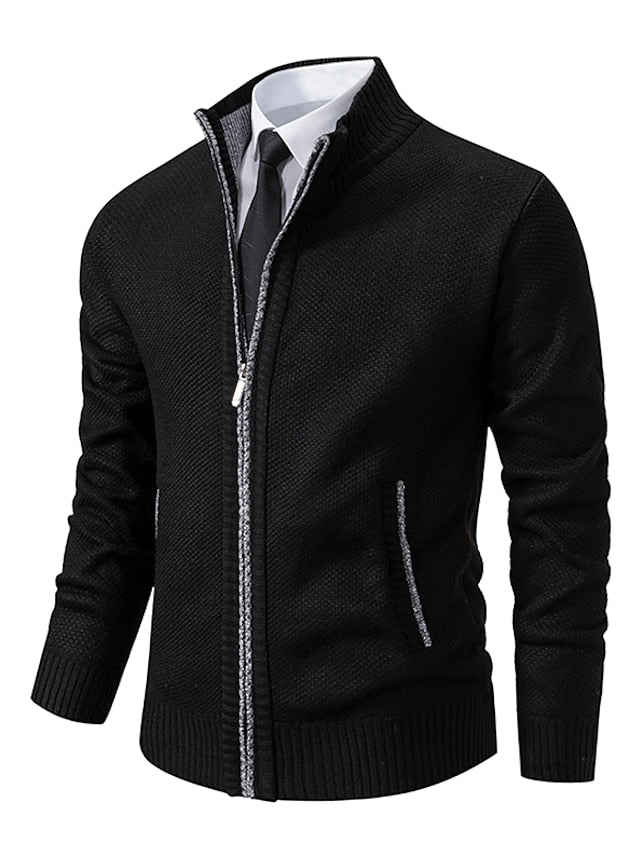 Warm Crew Neck Knit Sweater Coat