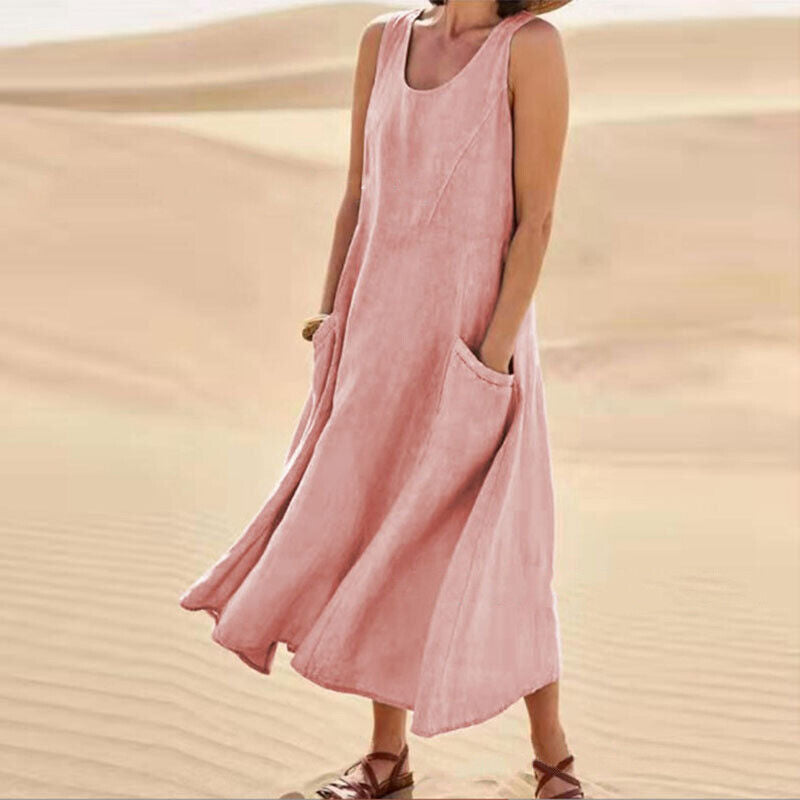 Comfortable Women's Sundress with Side Pockets