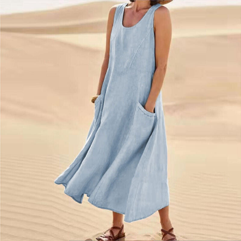 Comfortable Women's Sundress with Side Pockets