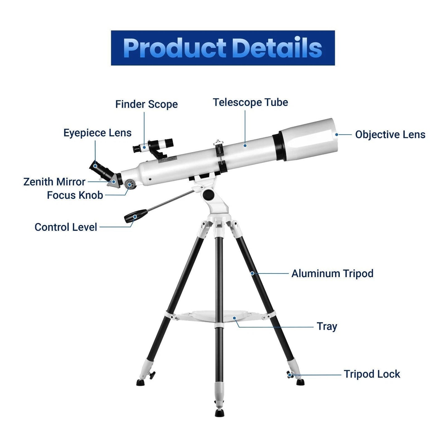 High Power 210x Adult Telescope with Star App