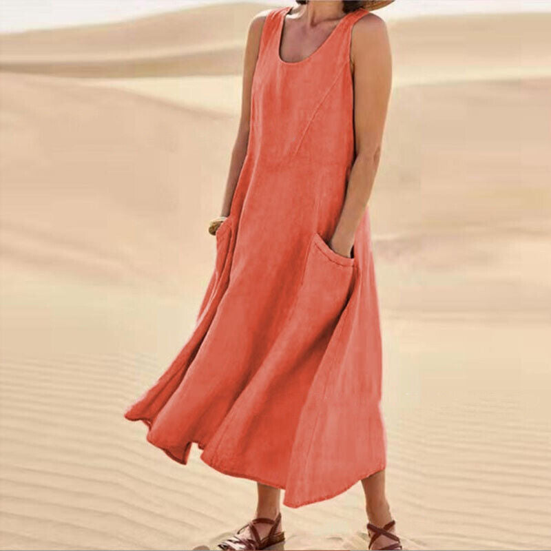 Comfortable Women's Sundress with Side Pockets