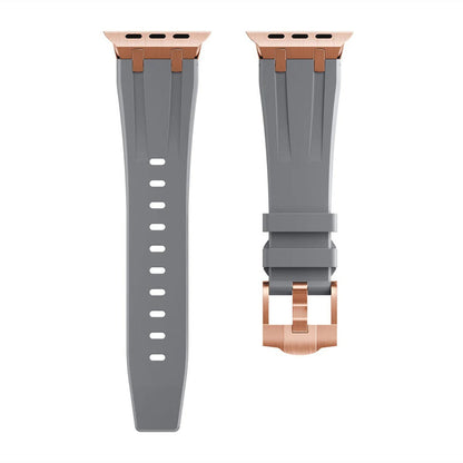 Strong Waterproof Apple Watch Band With Silver Buckle
