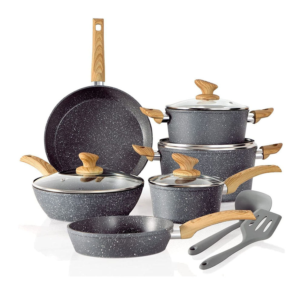 Long-Lasting 12-Piece Easy Clean Kitchen Cookware Set - OutfitLondon