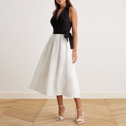 Samantha | Tie Waist Halter Neck Sundress