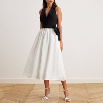 Women's Floral Summer Halter Dress - OutfitLondon