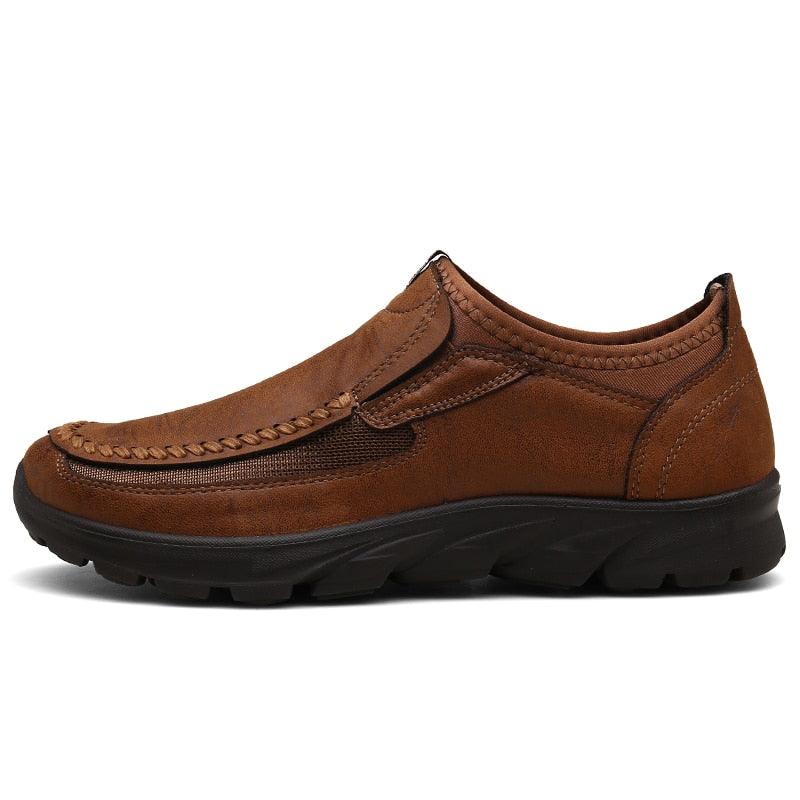 Lightweight Airy Slip On Loafer Shoes Gray