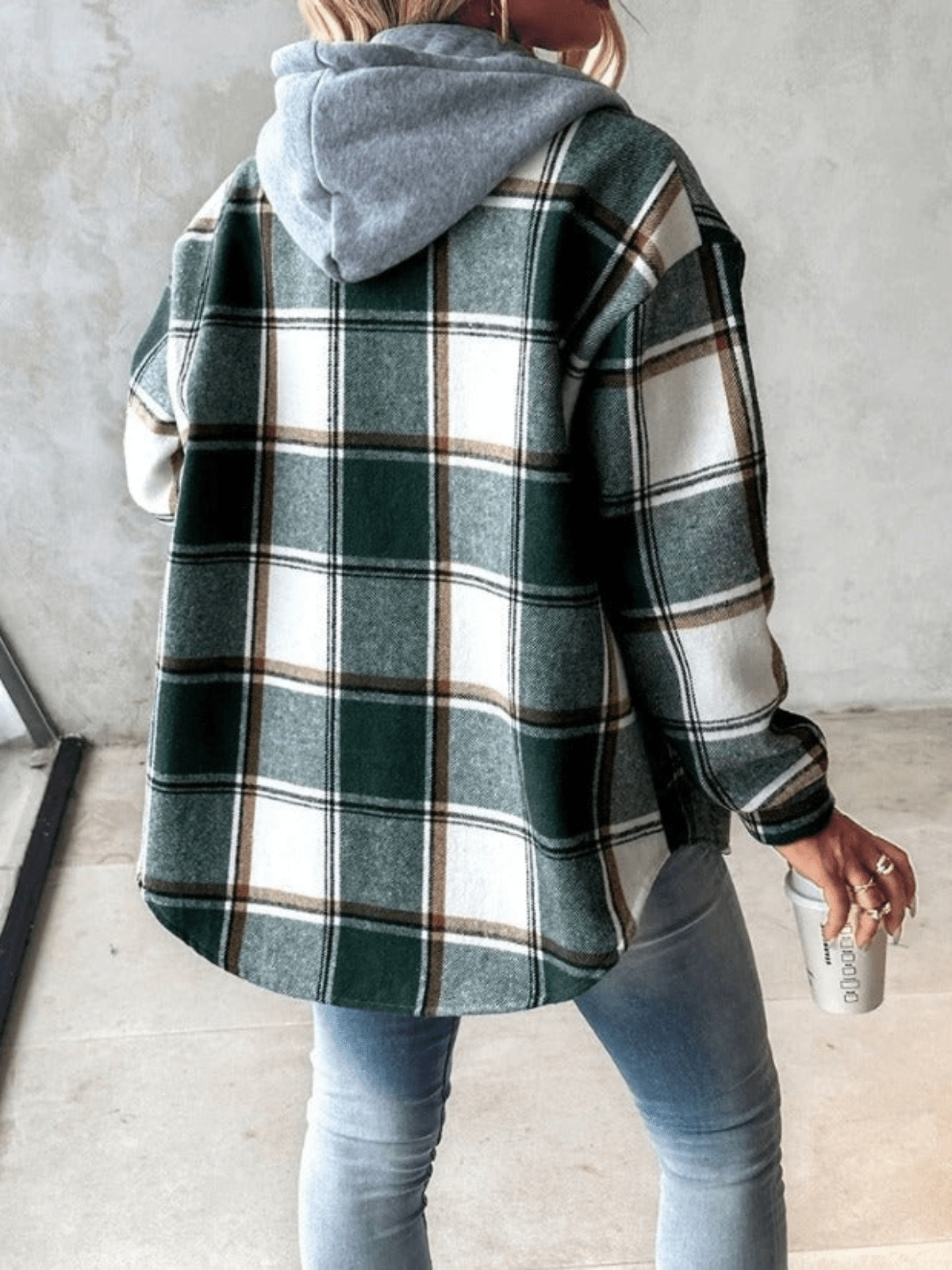 Blue Women's Fleece Hooded Jacket