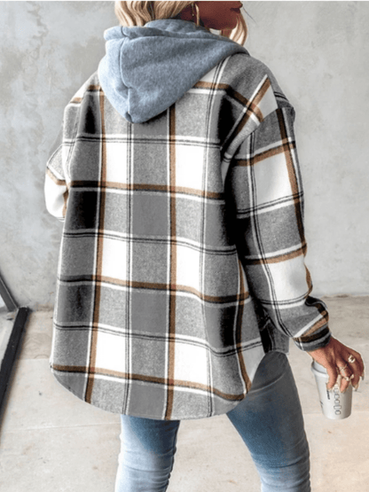 Blue Women's Fleece Hooded Jacket